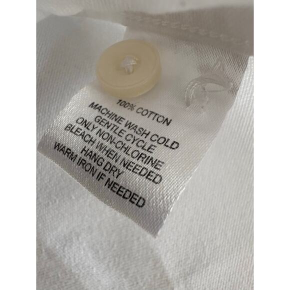 UNTUCKit Button Down Dress Shirt Mens XL White Navy Blue Elbow Patches Cotton - Picture 5 of 6